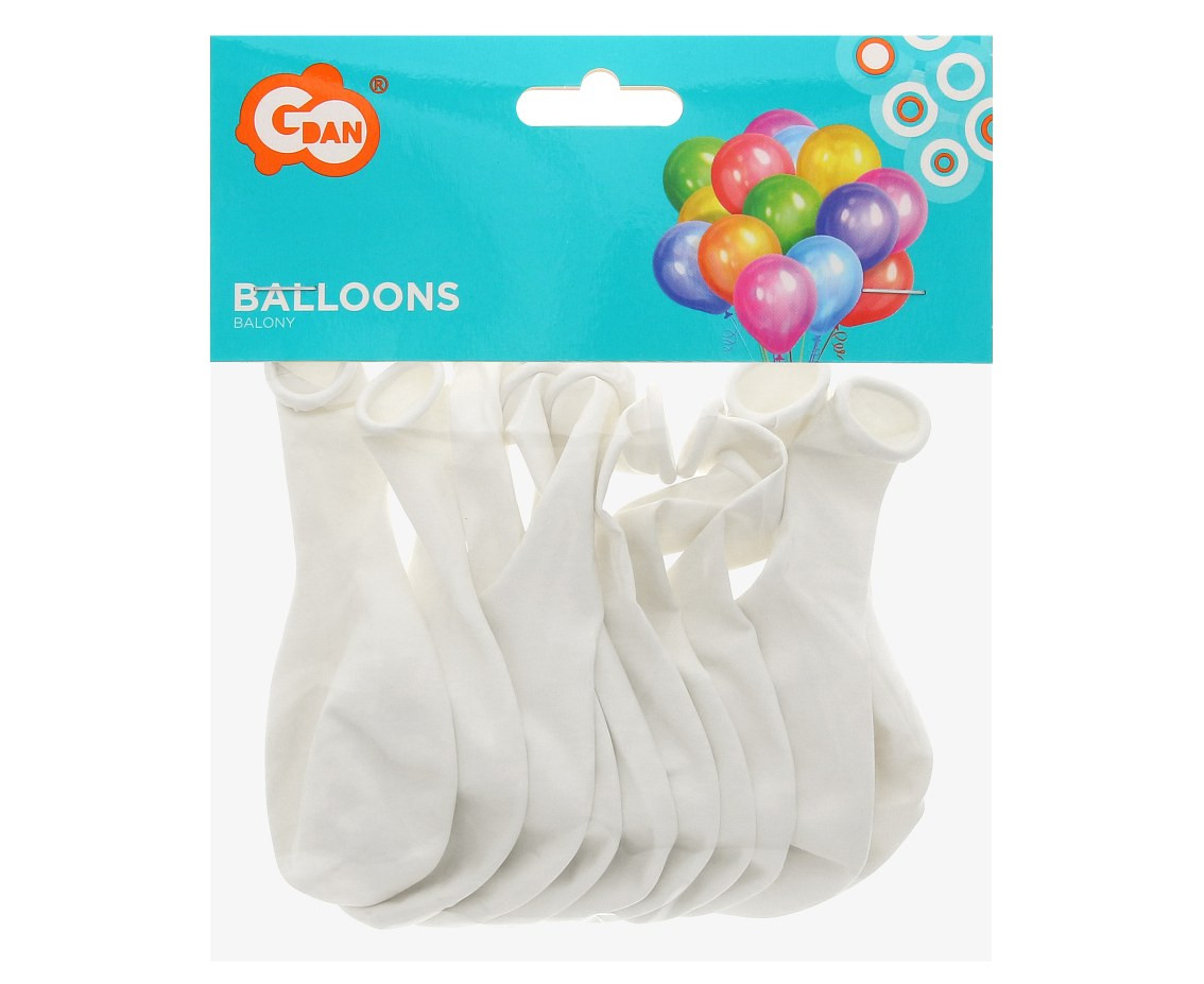 Balloons Gemar 10", pastel premium pastel white, 10pcs